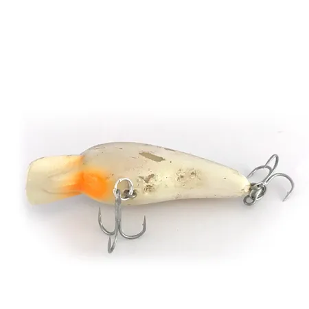 Norman Little N Crankbait, Grau-Weiß, 7g, Orange Kehle, #7954
