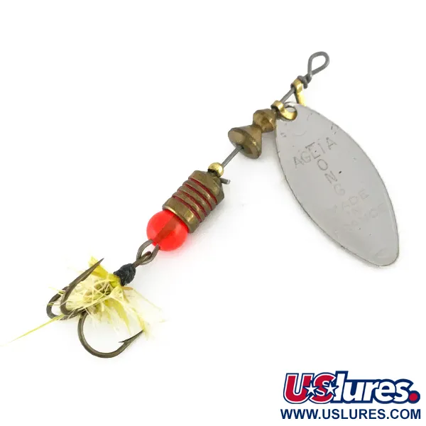 Mepps Aglia Long 1 Lightnin Spinner, Silber/Gold-Glitzer, 4,5g, #7978