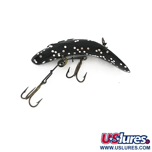 Yakima Bait FlatFish F7 Wobbler, Black / Glitter Silver, 3.6g, #7994