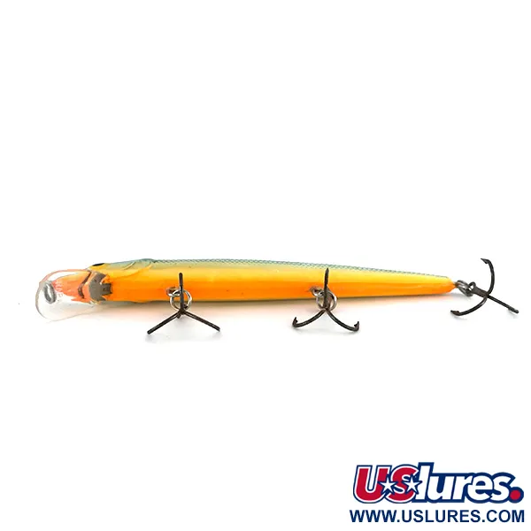 Rapala Husky Jerk 12 Wobbler, Blau Gold, 13g, Schwebend, #8012