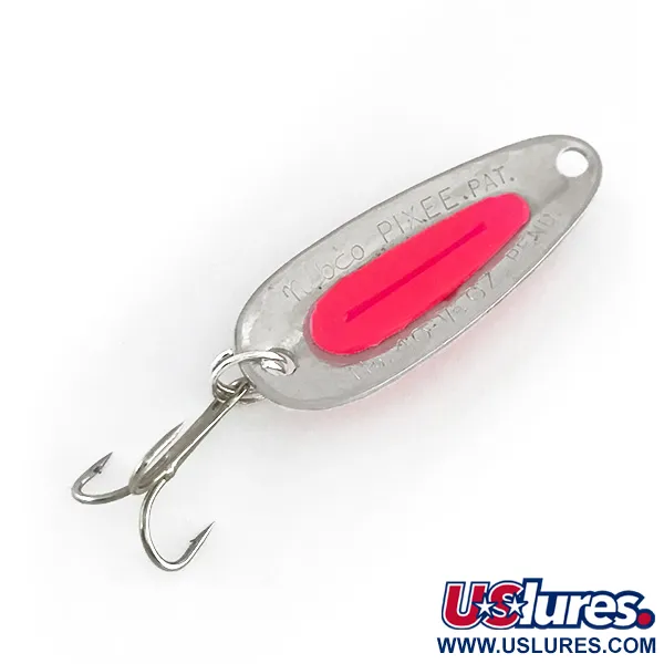 Blue Fox Pixee UV Blinker, Gehämmerter Nickel/Rosa, 4.5g, UV-Einsatz, #8023