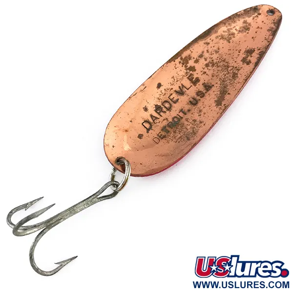 Eppinger Dardevle Blinker, Rot / Weiß / Kupfer, 28g, Klassiker, #8038