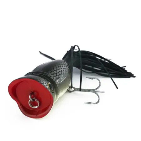 Producers 8054 Popper, Schwarz / Rot, 8g, Gummifransen, #8054