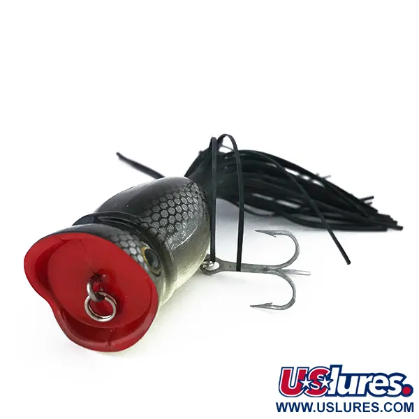 Producers 8054 Popper, Schwarz / Rot, 8g, Gummifransen, #8054