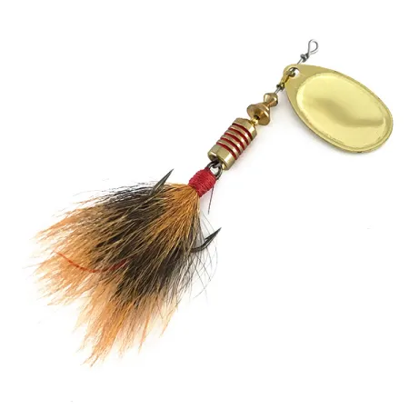Mepps Aglia 3 dressed Spinner, Gold, 7,3g, Eichhörnchenhaar, #8084