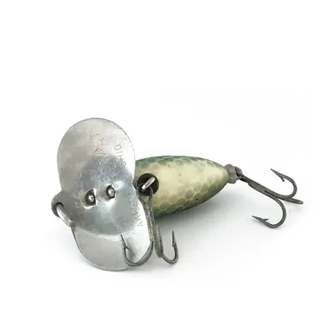 Fred Arbogast Jitterbug v Oberflächenköder, Grün, 7g, Metalllippe, #8102