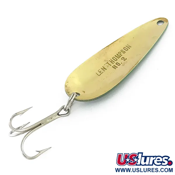 Len Thompson #2 Blinker, Grün / Messing, 28g, Messingkörper, #8107