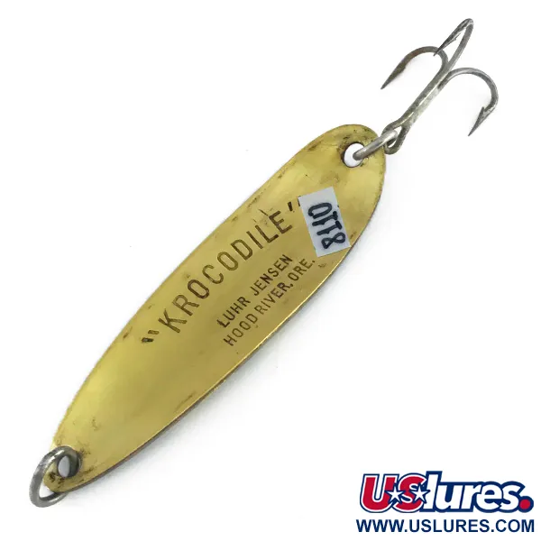 Luhr Jensen Krocodile Die #5 Blinker, Frog/Messing, 28g, Messing, #8110