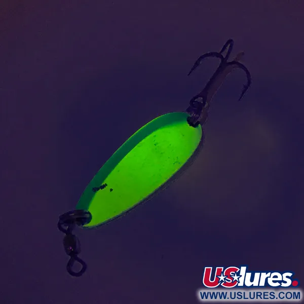 Luhr Jensen Krocodile UV Blinker, Gelb/Grün, 9g, UV-aktiv, #8112