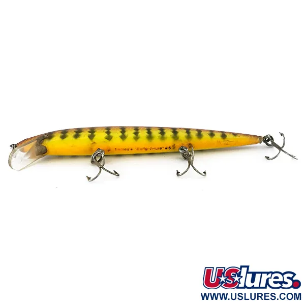 Bagley Bang-O Lure Minnow, Brown Tiger, 10g, Vintage-Holzköder, #8126