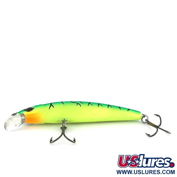 Cotton Cordell 3.5 Minnow Wobbler, Green Tiger, 7g, UV-aktiv, #8127