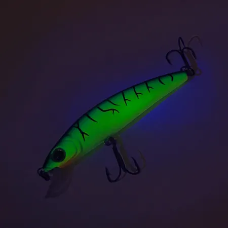 Cotton Cordell 3.5 Minnow Wobbler, Green Tiger, 7g, UV-aktiv, #8127