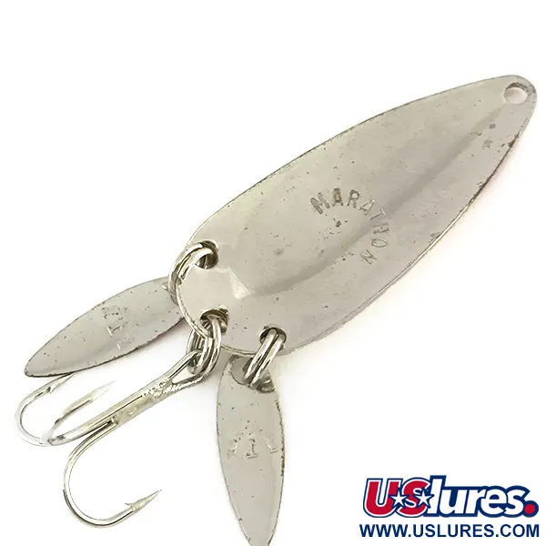 Marathon (with sonic blades) Blinker, Rot/Weiß/Nickel, 8g, #8200