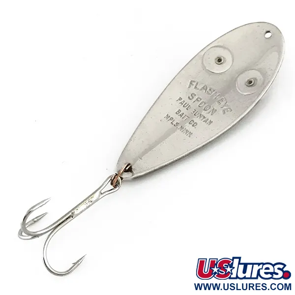 Paul Bunyan Flash eye spoon Blinker, Nickel/Rot, 17g, Vintage, #8229