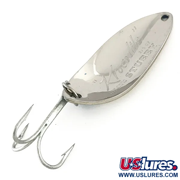 Luhr Jensen Krocodile Stubby Blinker, Nickel/Hellblau, 14g, #8236