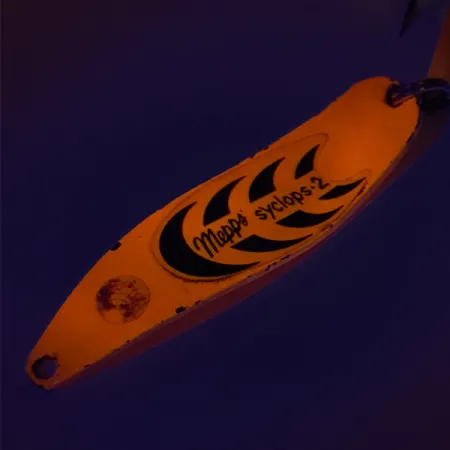 Mepps Syclops 2 UV Blinker, Orange / Schwarz, 17g, UV-Finish, #8247