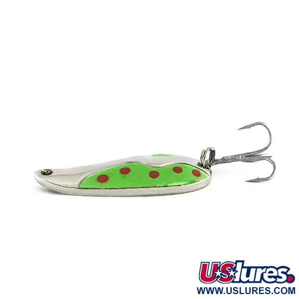 Acme Kamlooper Blinker, Nickel / Grün / Rot, 11g, Tropfenform, #8253