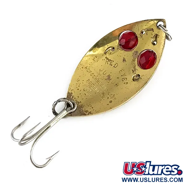 Hofmann’s Lures Red Eye junior Blinker, Messing/Rot, 11g, Perlen, #8275