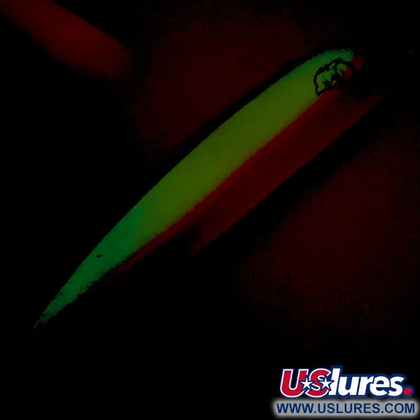 Dardevle Big Ed Flutter-Chuck 3700 Blinker, UV Glow, 25g, #8279