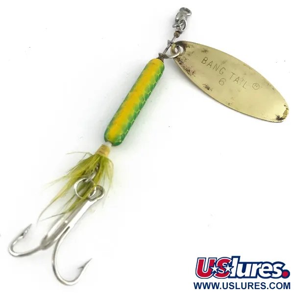 Luhr Jensen Bang Tail Spinner, Gold / Gelb / Grün, 17g, #8411