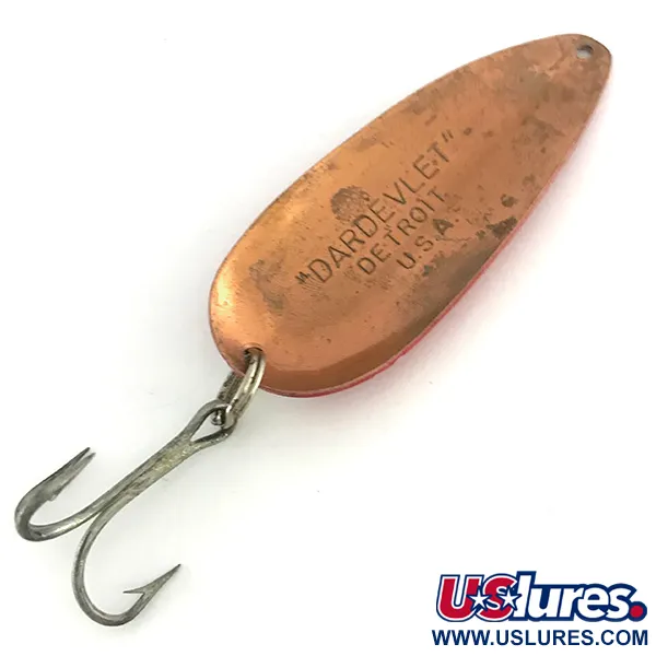 Dardevle Dardevlet Blinker, Rot/Weiß/Nickel, 21g, Kupfer-Rücken, #8433