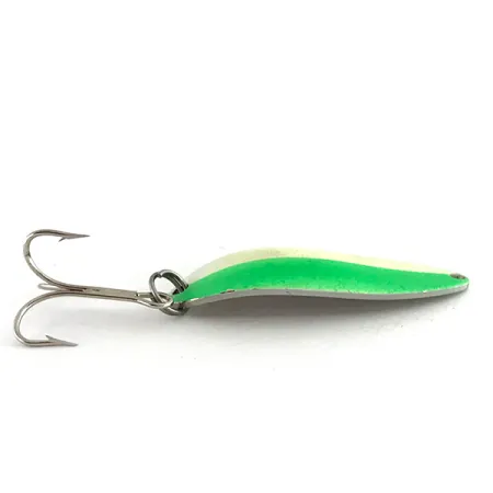 Acme Little Cleo Glow Blinker, Weiß / Grün / Nickel, 11g, #8435