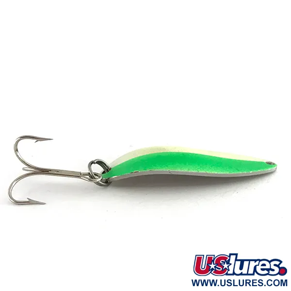 Acme Little Cleo Glow Blinker, Weiß / Grün / Nickel, 11g, #8435