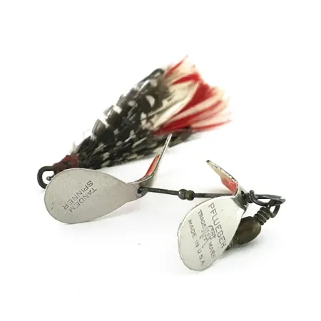 Pflueger Tandem Spinner Spinner, Nickel / Rot, 7g, Doppelblatt, #8447