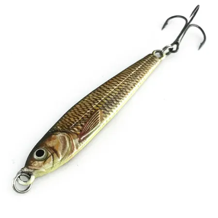 Cabela's Real Image Jig-N-Spoon Pilker, Gold Shiner, 28g, #8496