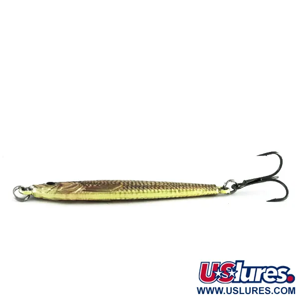 Cabela's Real Image Jig-N-Spoon Pilker, Gold Shiner, 28g, #8496