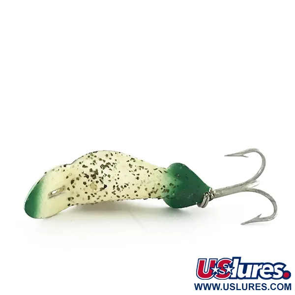 Buck Perry Spoonplug Schlepplöffel, Weiß/Grün, 5g, Tiefenführung, #8500