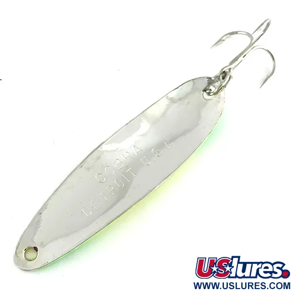 Wolverine Tackle Cobra UV Blinker, Nickel/Chartreuse, 14g, UV, #8514