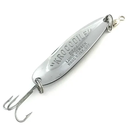 Luhr Jensen Krocodile Die #4 Blinker, Nickel / Blau, 14g, Weitwurf, #8532