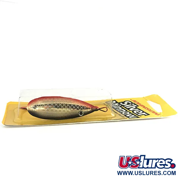 Weedless Johnson Silver Minnow Blinker, Rot/Schwarz/Gold, 14g, #8625