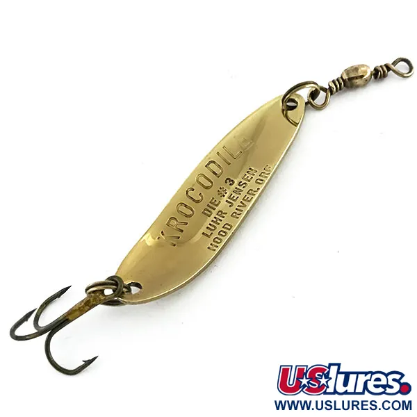 Luhr Jensen Krocodile Die #3 Blinker, Gold, 10g, Messing, #8652