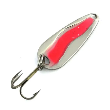 Luhr Jensen Hot Shot W UV Blinker, Nickel/Pink, 4,5g, UV-aktiv, #8665