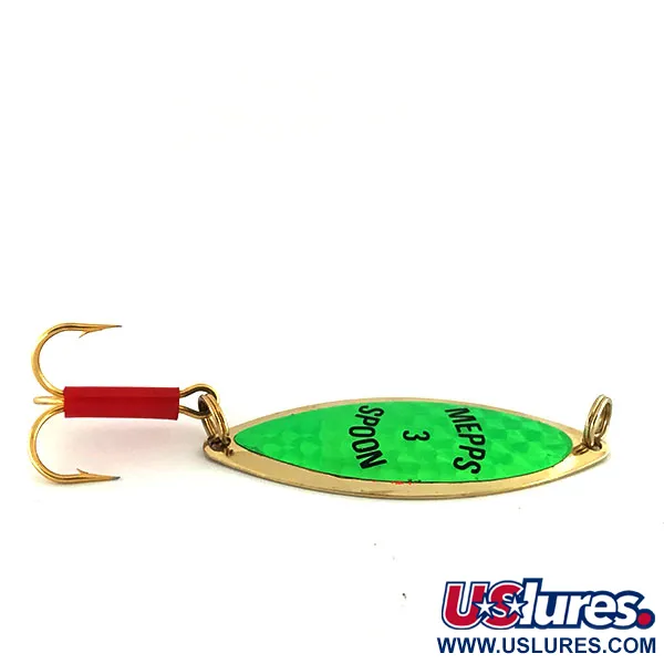 Mepps Spoon 3 Blinker, Gold/Grün, 13g, Phosphoreszierend, #8690