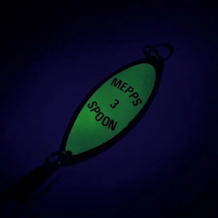 Mepps Spoon 3 Blinker, Gold/Grün, 13g, Phosphoreszierend, #8690
