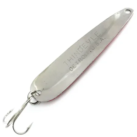 Eppinger Dardevle ThinDevle Blinker, Rot/Weiß/Nickel, 11g, #8711