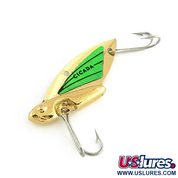 Reef Runner Cicada Blade Bait, Gold / Grün, 6g, USA-Made, #8745