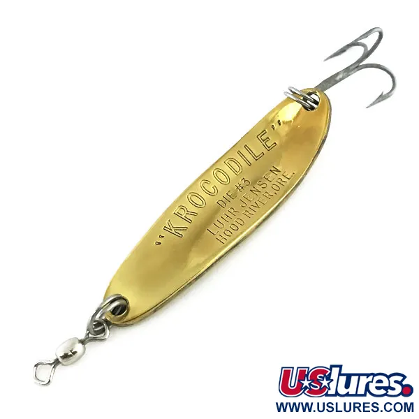 Luhr Jensen Krocodile Die #3 Blinker, Gold, 14g, Weitwurf-Körper, #8774