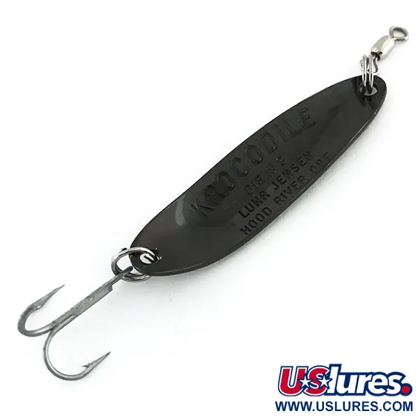 Luhr Jensen Krocodile Die #3 Blinker, Schwarz, 10g, Vintage, #8775