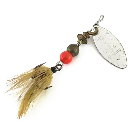 Mepps Aglia Long 0 Dressed Spinner, Nickel / Goldener Glitter, 3g, #8809