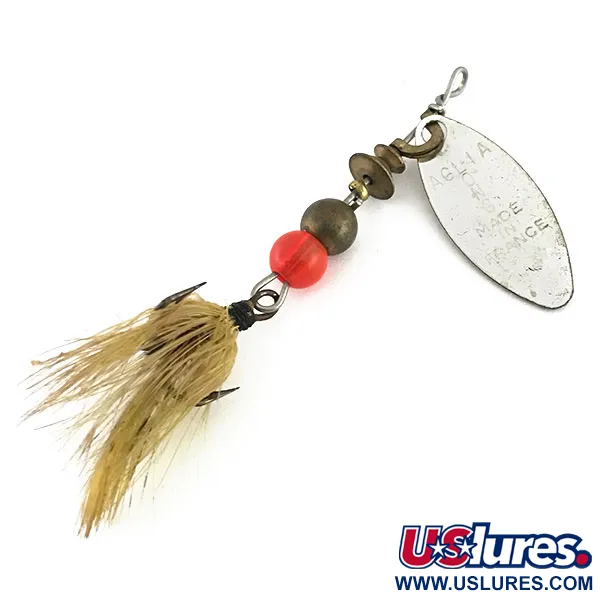 Mepps Aglia Long 0 Dressed Spinner, Nickel / Goldener Glitter, 3g, #8809