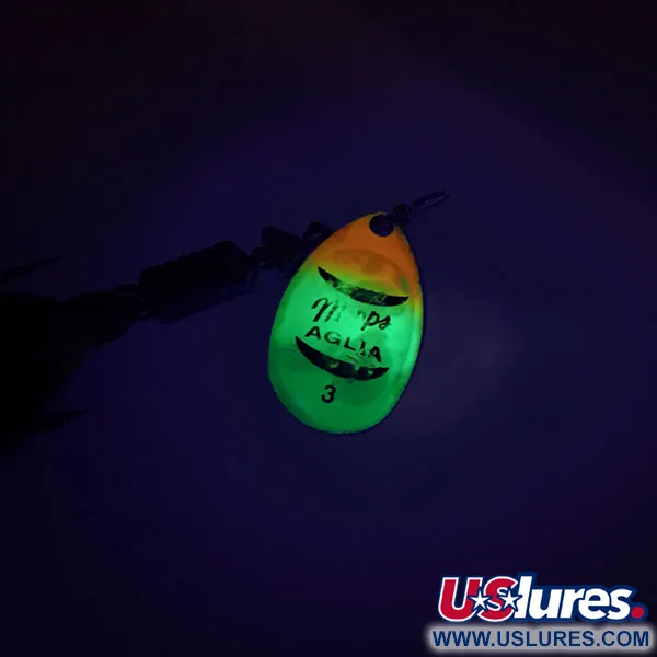 Mepps Aglia 3 dressed UV Spinner, Fluo UV, 4.7g, Haarpuschel, #8812