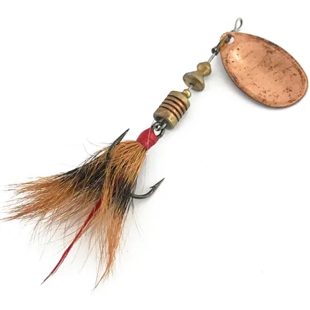 Mepps Aglia 2 dressed Spinner, Kupfer, 4,7g, Naturhaar-Tail, #8814