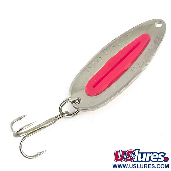 Nebco Pixee Blinker, Hammerschlag-Nickel/Pink, 7g, Glow-Ei, #8874