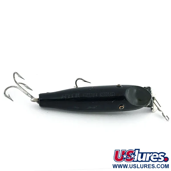 Creek Chub Spinning Pikie Wobbler, Schwarz, 6g, Vintage, #8899