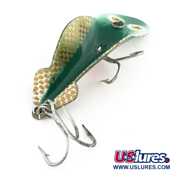 Buck Perry Spoonplug Blinker, Grün-Gold, 10g, Vintage, #8900