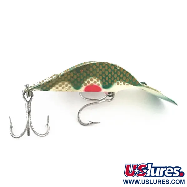 Buck Perry Spoonplug Blinker, Grün-Gold, 10g, Vintage, #8900